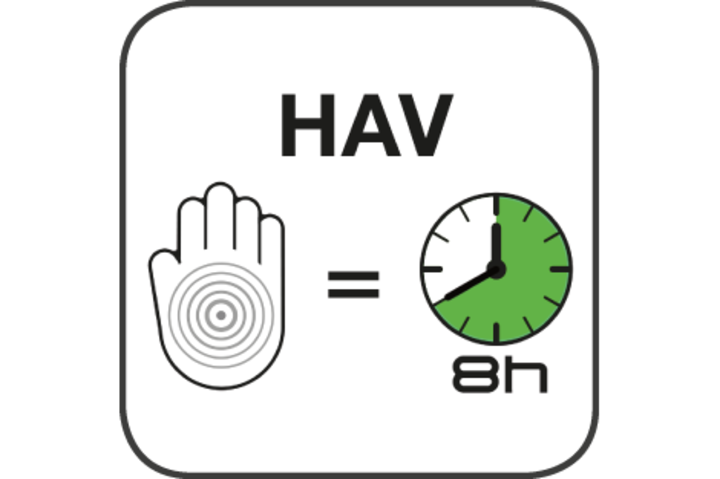 Illustration low hand-arm vibrations (HAV)